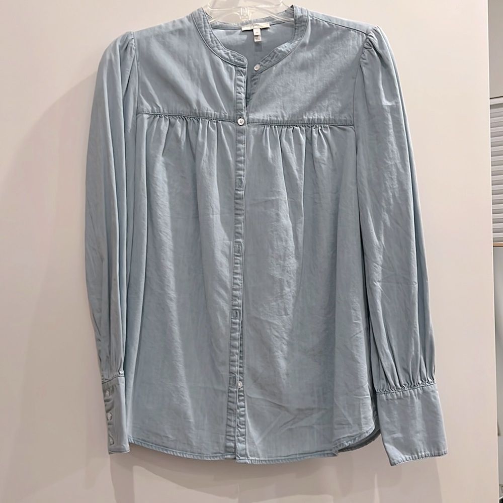 NWOT Joie Cotton-Silk Blend Chambray Button Down Shirt